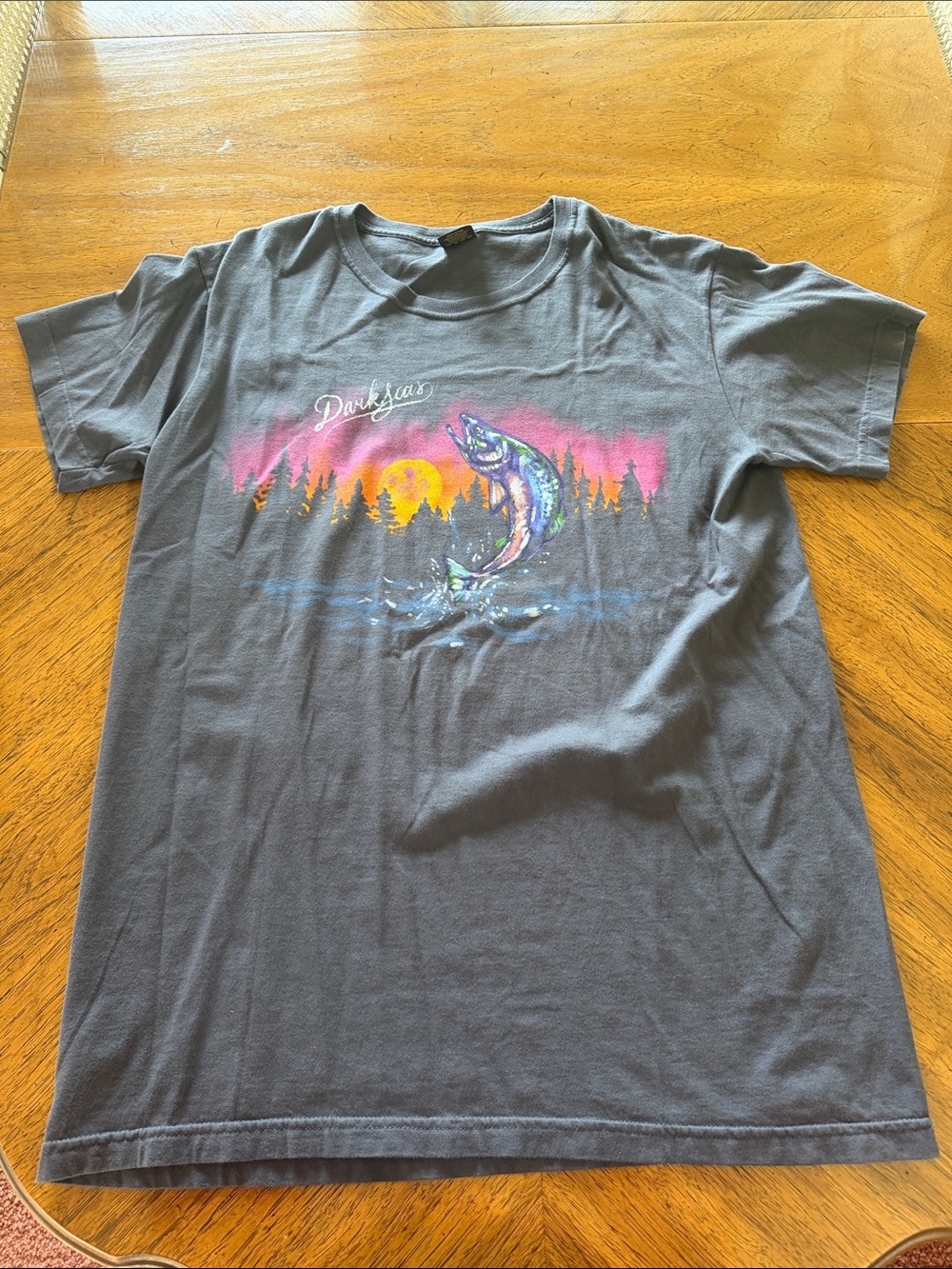 Dark Seas Division "Riverwalk" SS T-Shirt Fish Spellbound Dark Grey